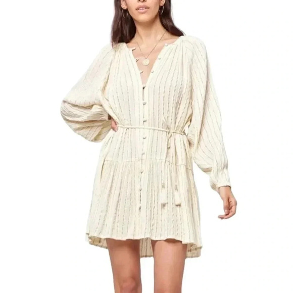 l*space Dresses & Skirts - L’SPACE Vida Mini Coverup Dress in Gold Size Small